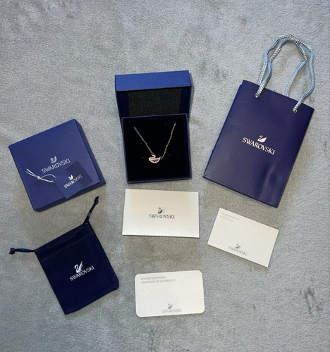 Swarovski halskette mit schwan - halskette,