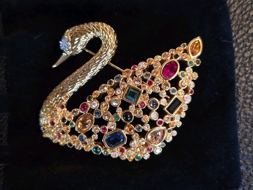 Swarovski schwanenbrosche - swarovski,