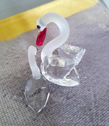 Glasfigur schwan swarowski - schwan,
