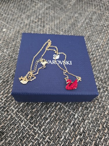 Swarovski swan halskette rot - swarovski,